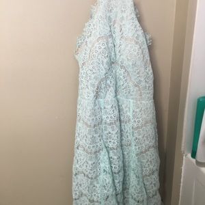 Lace halter dress